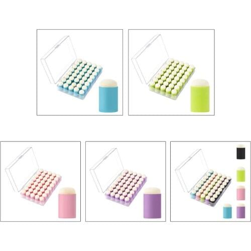 40 Finger Sponge Daubers with Storage Case Sponge Daubers for Drawing Painting Ink Craft Stamping Card Making