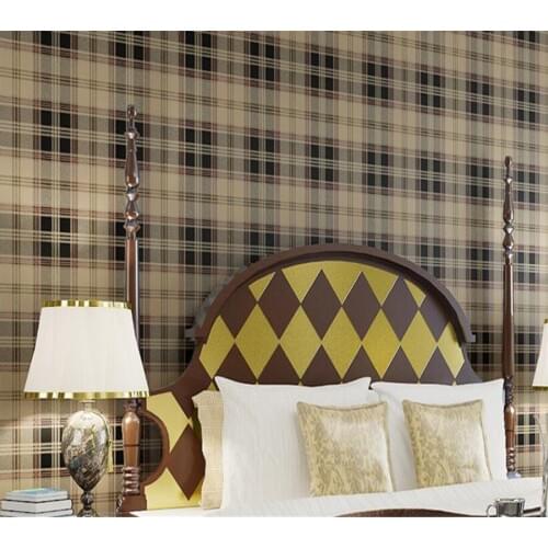 Beibehang British simple modern lattice paper wallpaper bedroom living room restaurant wedding room coffee shop 3D wallpaper