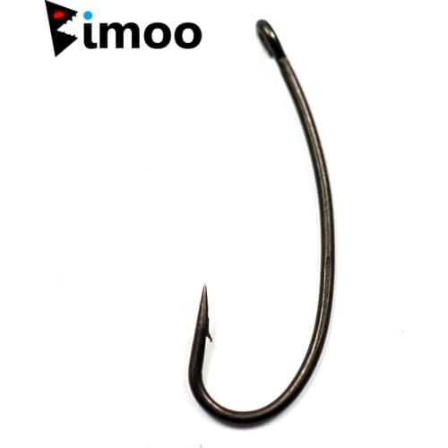 Bimoo 100pcs/pack Longshank Coating Carp Fishing Hooks T Long Shank Mugga Fish Hook Size #2 #4 #6 #8