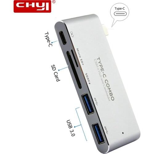 CHYI Usb C Hub 3.0 Multi Port Type-c 3.1 To Usb3.0 Hab Wireless Portable High Speed Splitter Charger Adapter For Smartphone PC