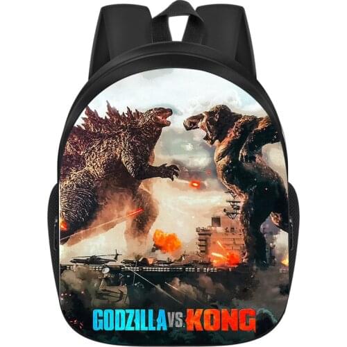 Godzilla Vs. King Kong Childrens School Bag Cartoon Backpack 3d Printed Book Bag Boy Knapsack Kid Satchel Large Capacity Bag