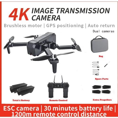Kf607 Gps Drone With Wifi Fpv 4k 5g Hd Dual Wide Angle Camera Foldable Quadcopter Professional Aerial Photography Drone With Bag