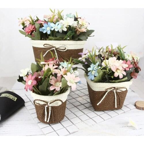 1Pc Artificial Flower Rattan Vine Pot Bonsai For Home Garden Christmas Wedding Party Decoration Fake Plants DIY Decor