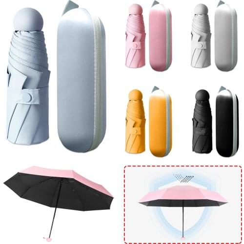 Mini Pocket Umbrella Portable Girls Gifts Custom Made Small Fresh Vinyl Sun Block For Rain And Sunshine Sun Protection Parasol