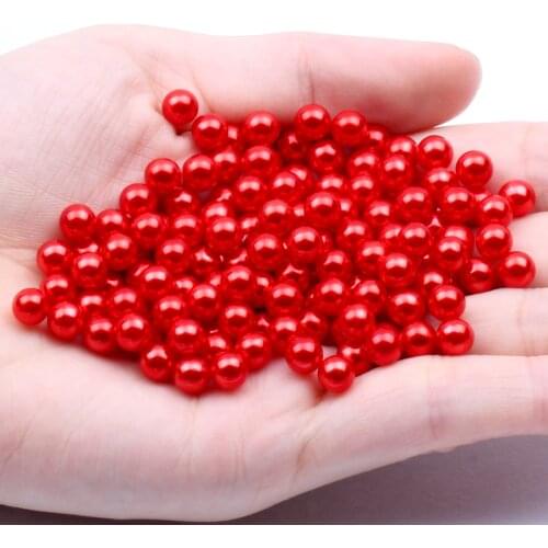 Small Pack 4mm 200pcs Multiple Colors No Hole Round Pearls Imitation Pearls Dresses DIY Jewelry Nail Art Decorations