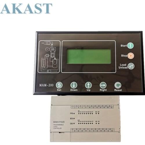 MAM200B+MAM-KY02S(B)-40A/100A/200A/400A Replacement of PLC Controller Panel Eletronic for Screw Air Compressor Control