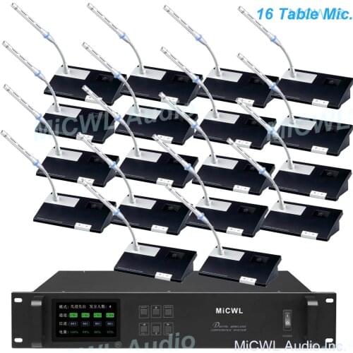 MiCWL 16 Table Desktop Gooseneck Digital Wireless Discussing Microphone System Meeting Room Conference System