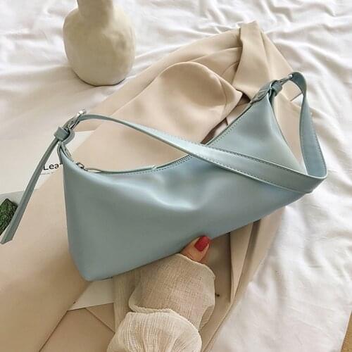 DikizFly Fashion 2020 Solid Shoulder Bags Women Bags For Ladies Underarm Bag Soft Leather Handbags Female Totes Purses Sac New