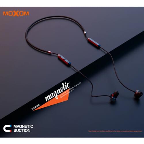 MOXOM Bluetooth Earphone Sport Wireless Lightweight Magnetic Neckband Earbuds Handsfree Bluetooth Earphone Waterproof For Phone