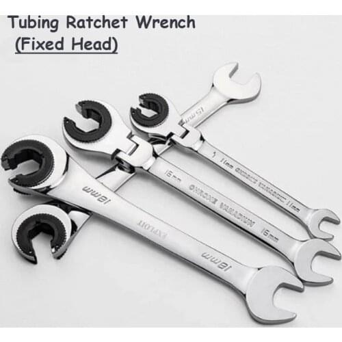 Tubing Ratchet Wrench Ratchet Combination Metric Wrench Set Hand Tools Torque Gear Socket Nut Tools a Set of Key