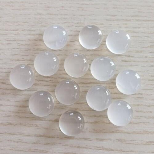 Natural white agates stone beads fashion 12mm round CAB CABOCHON for jewelry Accessories Wholesale 50pcs/lot free shipping