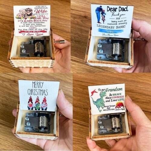 New wooden music box You are my sun Music box Send (friends/children) Christmas gifts Halloween gifts Music box