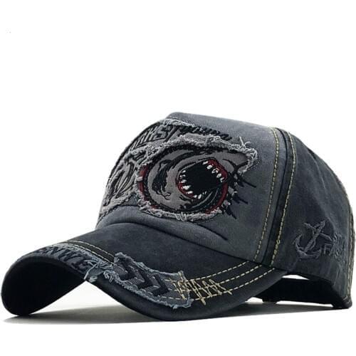Wholesale Cotton Men Baseball Cap Snapback Hat Shark Embroidery Bone Caps Gorras Casual Casquette Hats 150PCS/lot