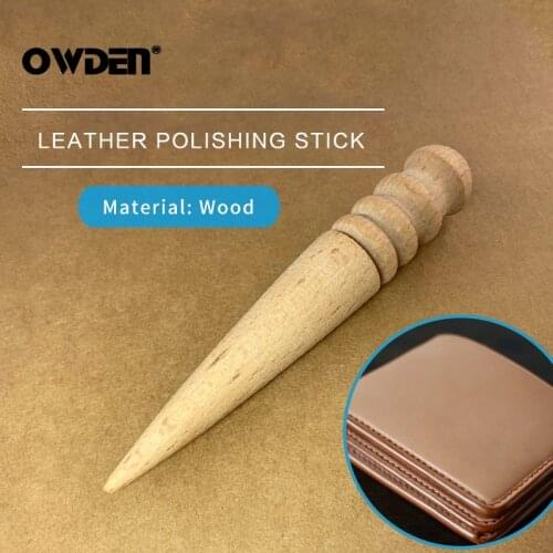 OWDEN Multi-Size Burnishing Rod Leather Craft Round Wood DIY Edges Slicker