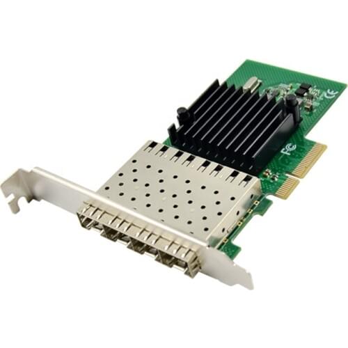 PCIe X4 to Quad port Gigabit Ethernet Server NIC network card 1000M PCIe SFP fiber network card I350AM4 Chipset 4 port lan pci-e