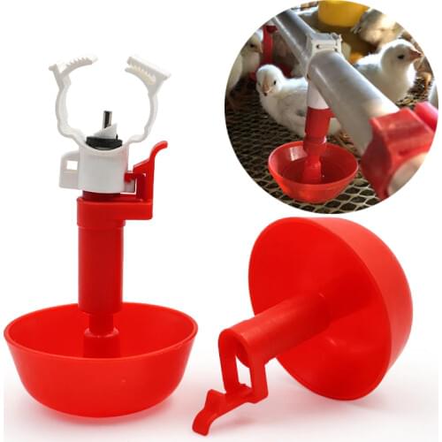 1set Chicken Drinking Fountain Hanging Cup Ball Nipple Drinkers 25mm Chicken Drinking Equipment Poultry Drinker