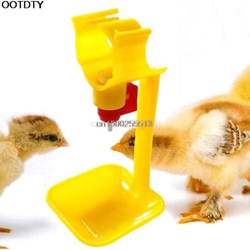 Poultry Chicken Duck Hanging Drinking Water Nipple Drinker Feeder With Cup