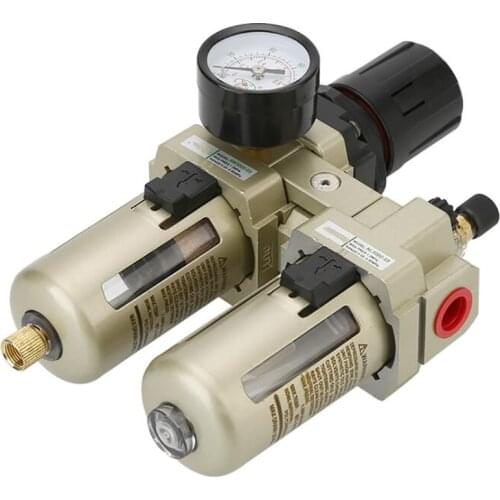 Compressed Air Filter Pressure Regulator Gauge G1/4 G3/8 Pneumatic Component Oil-Water Separator with Pressure Gauge 150PSI