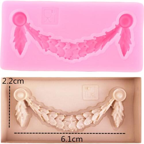 Relief Tassel Lace Border Silicone Mold DIY Cupcake Topper Fondant Cake Decorating Tools Cookie Candy Chocolate Gumpaste Moulds