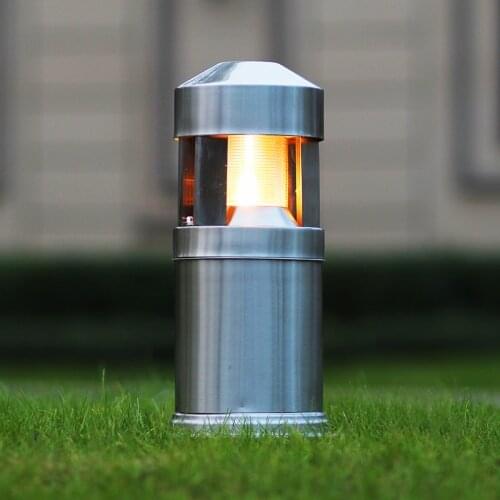 Stainless steel garden lawn lamp garden garden villa outdoor waterproof lawn lamp E27 bulb style (warranty 5 years)