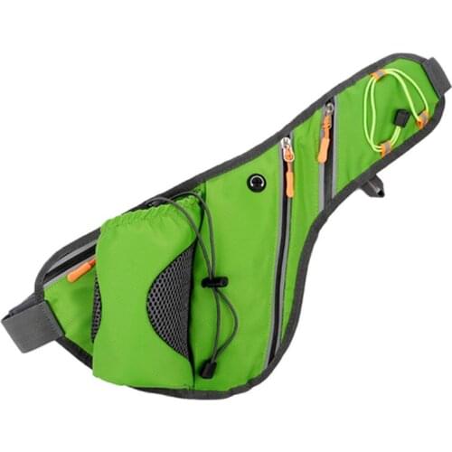 Sports Mobile Phone Large Capacity Waist Pack with Bottle Holder Texture Bum Bag U7EF