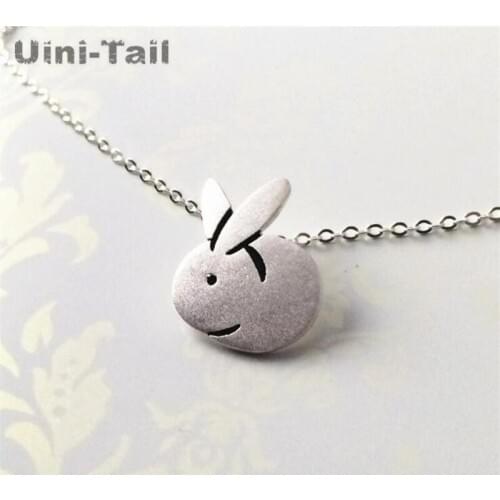 Uini-Tail classic hot 925 sterling silver cute white rabbit necklace fashion trend sweet dynamic high quality jewelry GN674