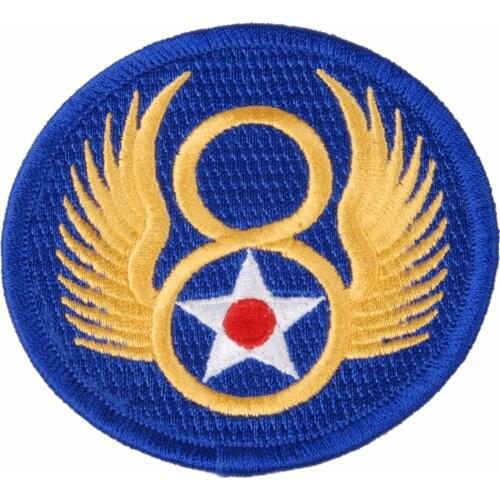 WW2 US 8TH DIVISIONAL PATCHES THE "MIGHTY EIGHTH" AIRFORCE BADGE JACKET MILITARY PATCH INSIGNIA
