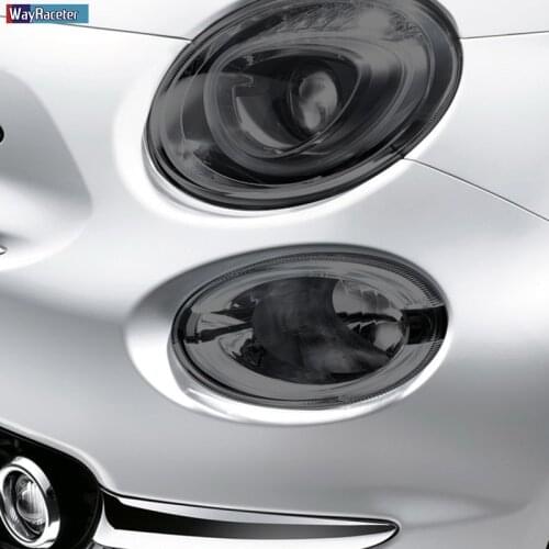Car Headlight Protective Film Headlamp Restoration Transparent Black TPU Sticker For Fiat 500 Abarth 2013-2020 Accessories