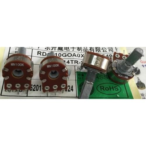 1pcs/lot L-type dual potentiometer MN100K 148 potentiometer balanced handle length 25MMF
