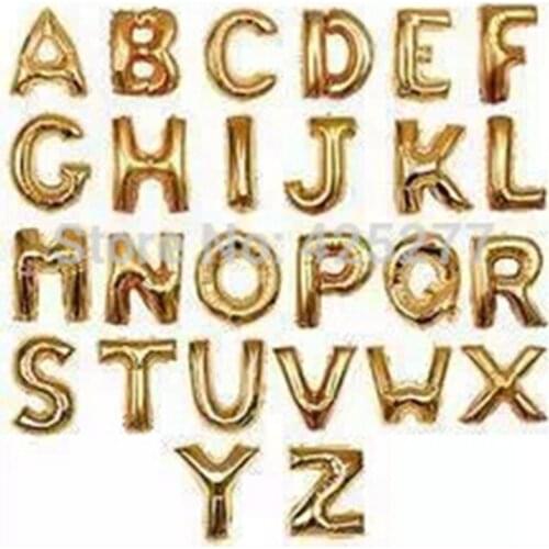 Hot sales!10pcs wholesales holiday letter optional balloon(Gold) party decoration Free shipping promotional discounts 004017006