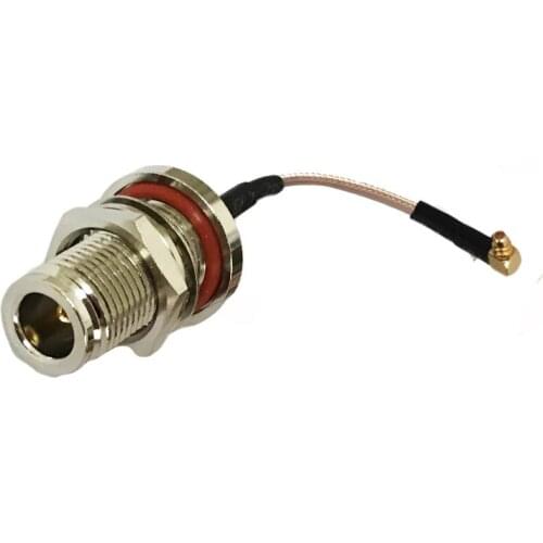 10pcs RG316 Jumper Pigtail Cable MMCX male RA to N Female O-ring Nut Adapter Connector Coax Cable 10cm 15cm 20cm 30cm 50cm