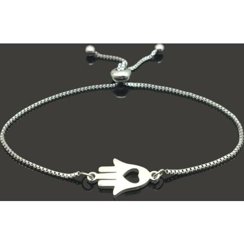 100% Stainless Steel Love In Hand Charm Bracelet For Women Wholesale OEM Jewelry Order Accepted Fashion Jewelry Bracelets