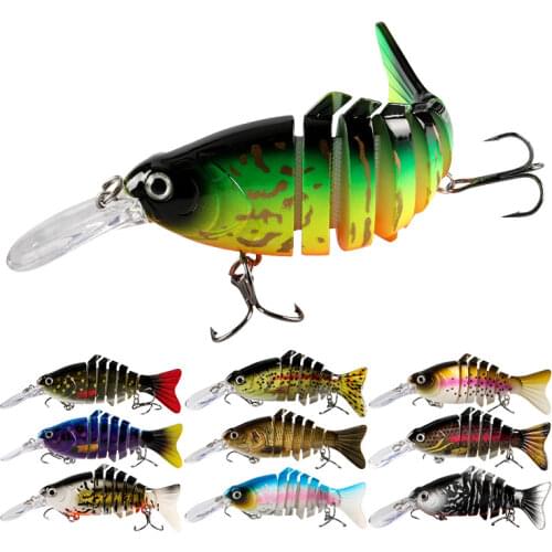 12CM 17.2G Multi Section Sea Bass Hard Fishing Lure 1PCS Crankbaits Minnow Fake Artificial Bait Suit For Fishing Carp Tackle