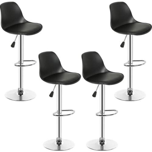 2pcs/Set Swivel Bar Chairs Kitchen Adjustable Lifting High Stools Living Room Home Office Leisure Leather Chair HWC