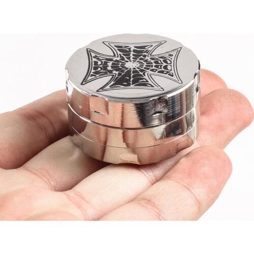 42MM Zinc Alloy Metal Dry Herb Tobacco Herbal Print Weed Grinder Smoke Herb Miller Smoke Accessories