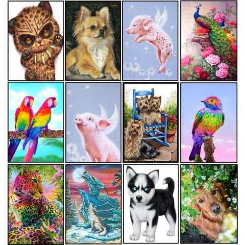 5D Home Decor Diamond Embroidery Diy Diamond Painting Mosaic Cross Stitch Kits Cartoon Animal
