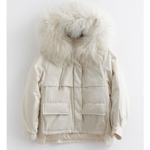 90% duck down, hooded jacket, Korean parka, winter coat, womens Mongolian fur collar parkas, 2020, chaqueta