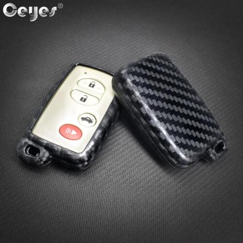 Ceyes Car Styling Accessories Remote Protect Fob Key Cover Case For Toyota Land Cruiser Camry Crown Prado Prius For Subaru Shell