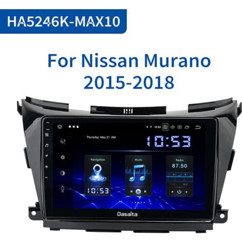 Dasaita 10.2" Multimedia Car Android 10.0 Radio for Nissan Murano Z52 2015 2016 2017 Touch Scree Navigation Car Stereo 64GB ROM