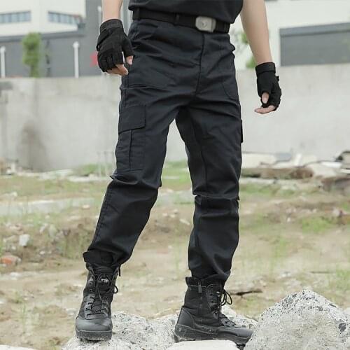 Black Cargo Pants Army Military Tactical Pants Men Work Pantalones Combat SWAT Tactical Clothes Camo Overalls Casual Trouser
