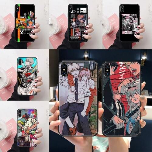 Chainsaw Man Makima Power Phone Case For iphone 5 5S SE 2 6 6S 7 8 11 12 Mini Plus X XS XR Pro Max black trend bumper fashion
