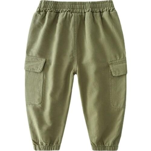 2021 Spring Autumn New Childrens Baby Pants Korean Casual Pants Boys' Pants Leggings Kids Girl Long Solid Color Pants Overalls