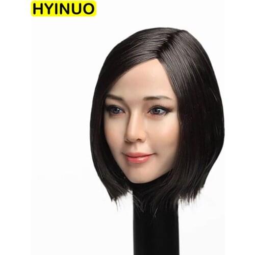 3 Colors 1/6 Scale Asian Beauty Head Sculpt Female Woman Lady Carving Version Model Beauty Head play for 12" Action Figure Body