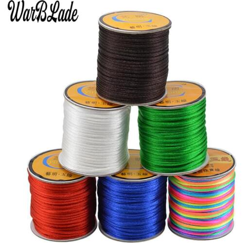 35m 2mm Nylon Thread Cord Cotton Cord Chinese Knot Plastic String DIY Rope Bead Shamballa Bracelet Necklace Jewelry Making