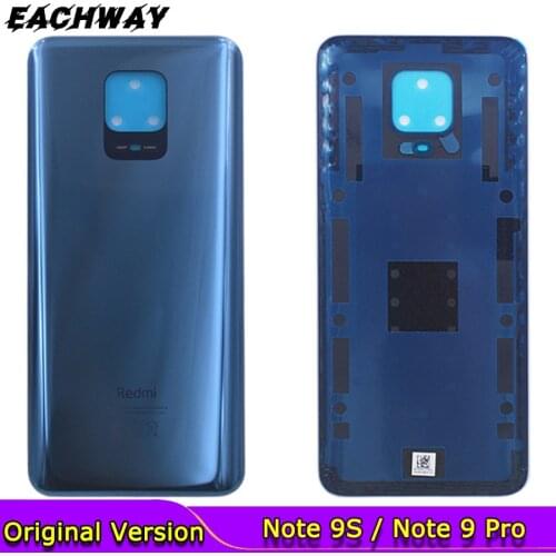 Note 9 Pro For Xiaomi Redmi Note 9S Battery Cover Back Glass Panel Rear Housing case For Redmi Note 9S Back battery Cover Door