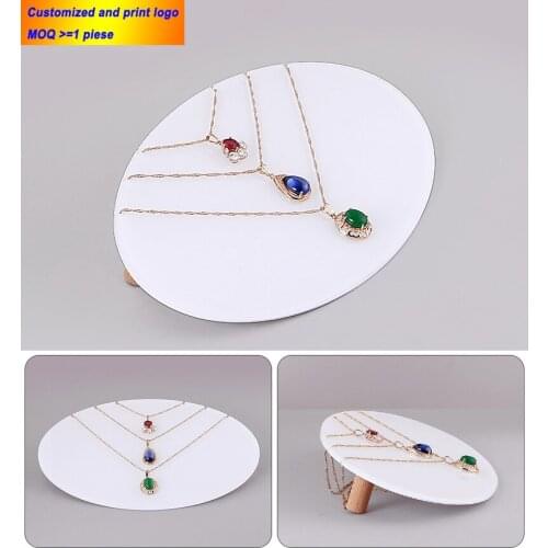 Newest Acrylic Wood Necklace Display Stand Earring Holder Necklace Rack Jewelry Organizer Jewellery Display Case Props