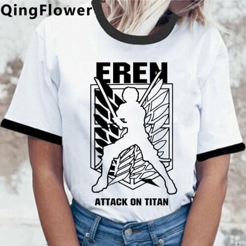 Attack on Titan Shingeki No Kyojin Titan Attack t shirt women print graphic tees women casual japanese 2021 top tees