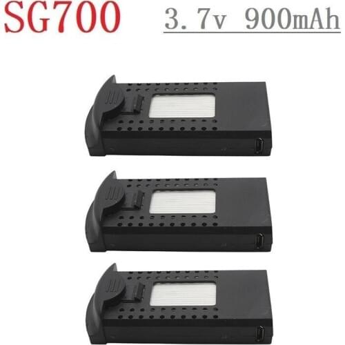 Original 3.7V 900mAh Li-po Battery for DM107S SG700 S169 RC Quadcopter Spare Parts 3.7v Drone Rechargeable Battery 752560 3pcs