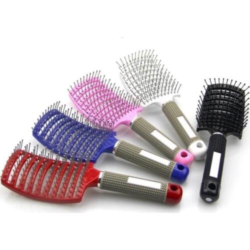 Hair Scalp Massage Comb Hair Brush Bristle Nylon Women Wet Curly Detangle Hair Brush for Salon Hairdressing Styling Tools