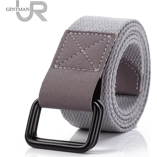 New With Cloth Label Canvas Belt Men And Women Fashion Jeans Belt High Quality 3.8cm Width Casual Strap Belts